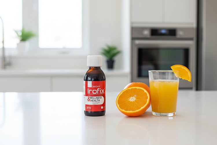 بهترین زمان مصرف شربت آیروفیکس با ویتامین C برای جذب بهتر